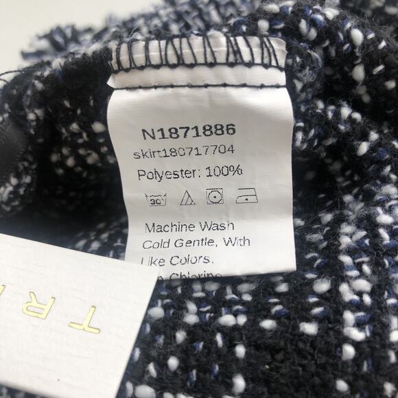 $398 Trina Turk Riya Skirt Distressed Style Tweed Mini Skirt Size-00 *READ - Picture 12 of 16